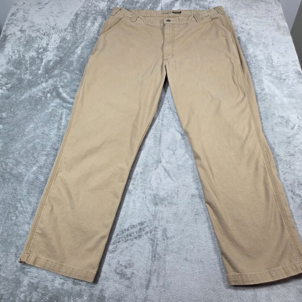 Carhartt Pants Mens 40X32 Beige Rugged Flex Rigby Relaxed Fit Utility Workwear